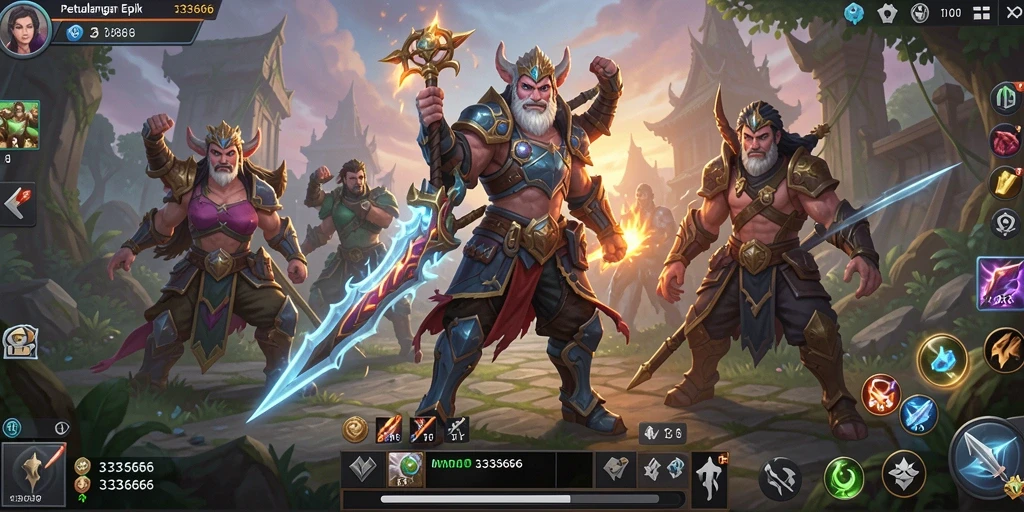 Tampilan menarik dari gameplay MMORPG 333666.