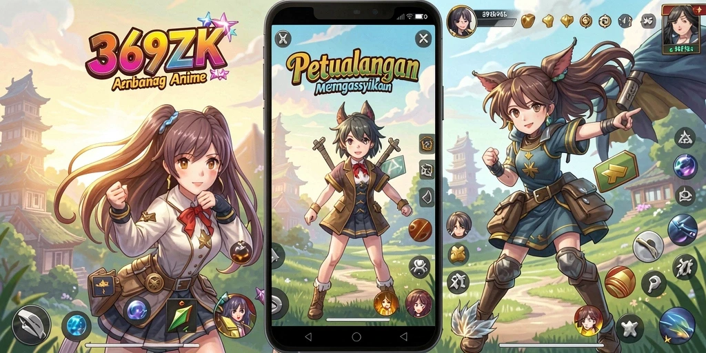 Gameplay menarik di dalam dunia Anime yang penuh petualangan.
