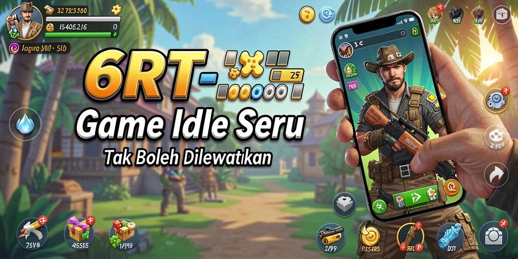 Tampilan gameplay 6RT yang menarik dengan karakter dan dunia yang berwarna.
