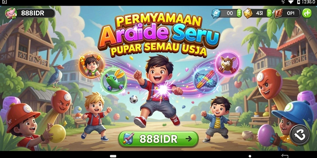 Screenshot gameplay 888IDR yang menampilkan aksi seru dalam permainan Arcade.