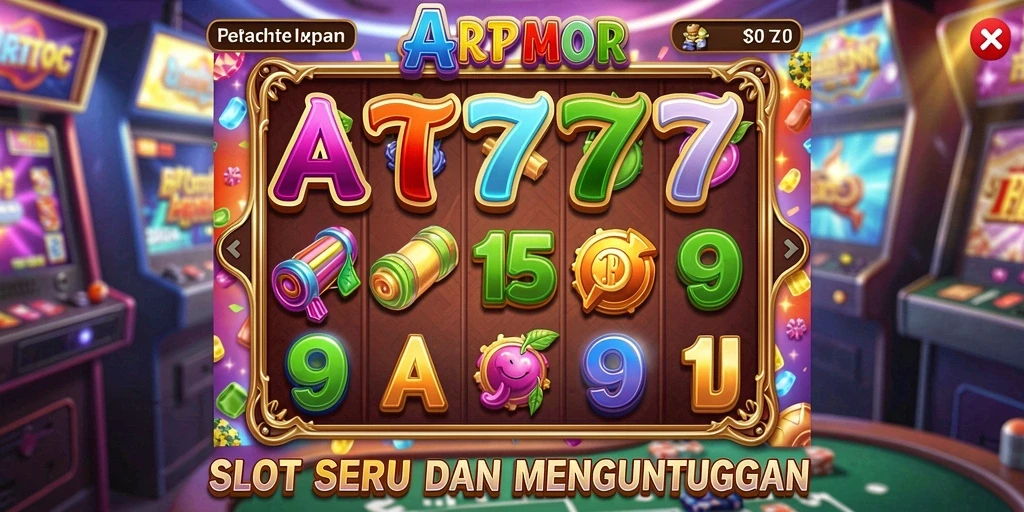 Menampilkan gameplay slot AT777 yang seru dan menguntungkan.