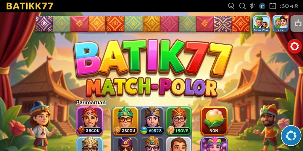 Tangkapan layar dari gameplay seru game Match-3 BATIK77.