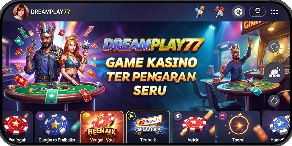 Tangkapan layar gameplay <strong>DREAMPLAY77</strong> menampilkan pengalaman Kasino yang mendebarkan.