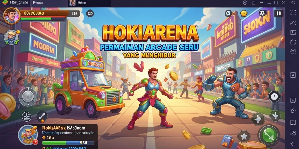 Tampilan gameplay seru dalam HOKIARENA yang menantang.