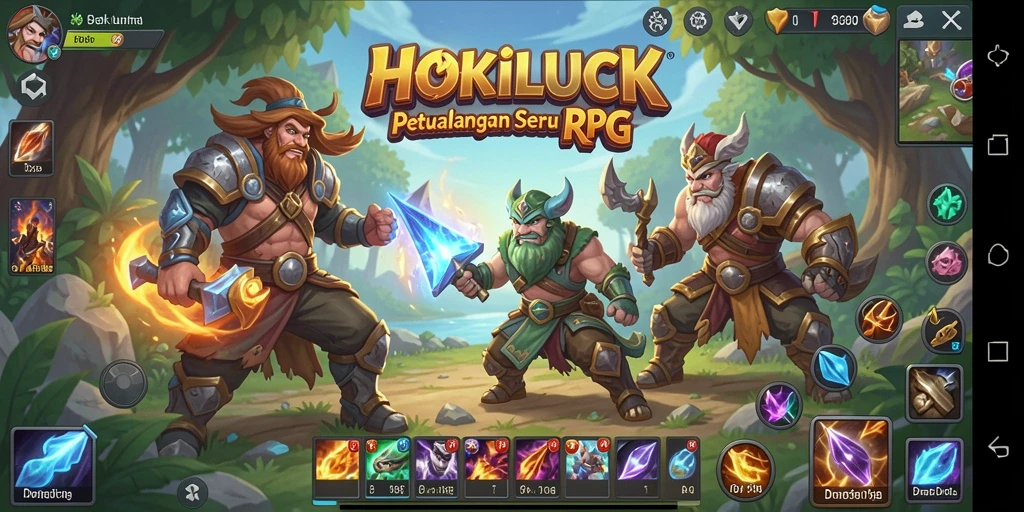 Screenshot dari gameplay HOKILUCK yang penuh aksi dan petualangan.