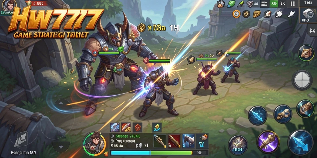 Screenshot dari gameplay strategis HW777 yang menawan.