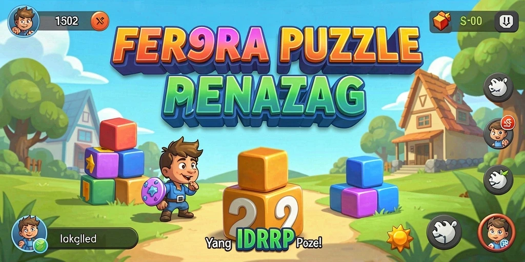 Screenshot gameplay IDRRP dengan tampilan puzzle yang menarik.