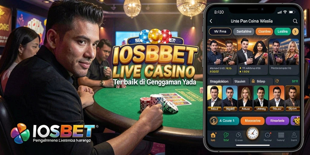 Tampilan menarik gameplay Live Casino IOSBET dengan dealer profesional.