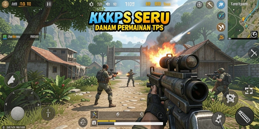 Screenshot KKRP menampilkan pertempuran seru dalam mode TPS.
