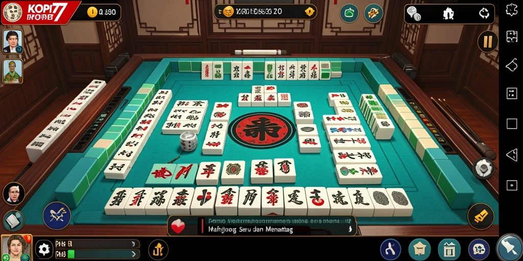 Screenshot gameplay KOPI77 menampilkan papan Mahjong penuh warna dan menarik.