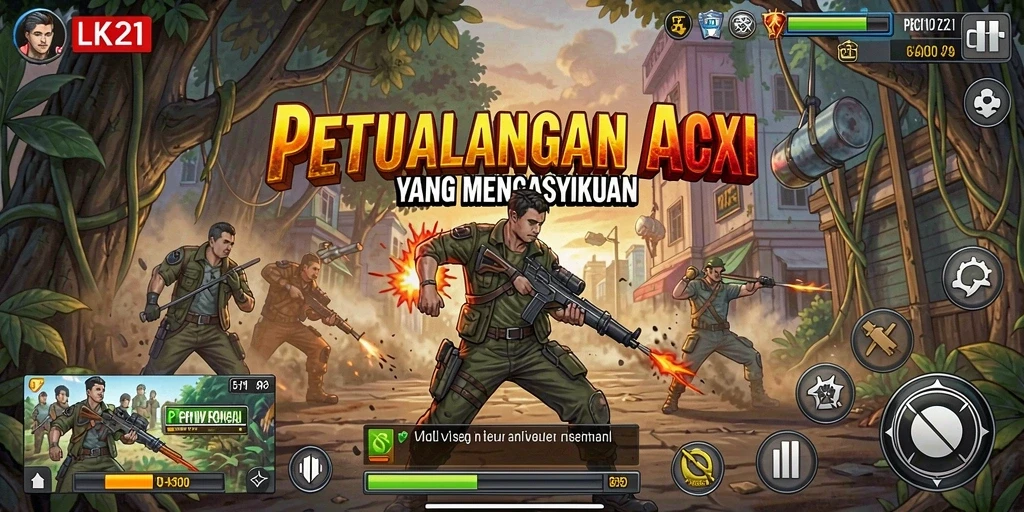Gameplay LK21 menampilkan aksi mendebarkan dan pertarungan seru.