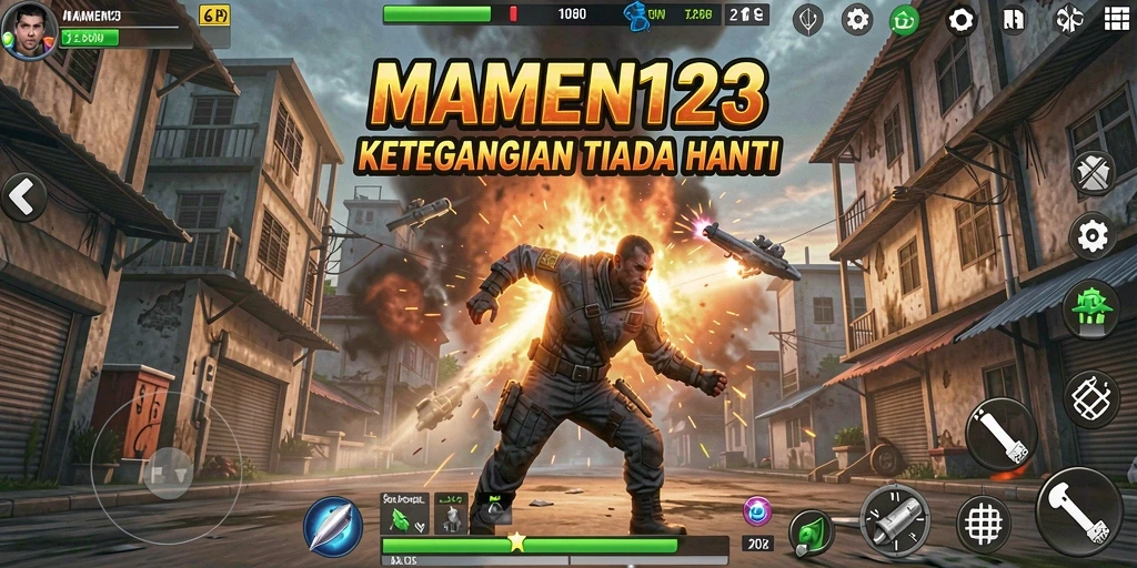 Tampilan seru dari gameplay MAMEN123 yang penuh aksi.