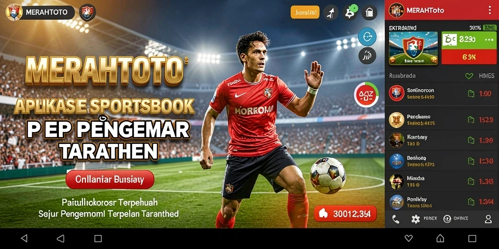 Tampilan seru gameplay pada aplikasi Sportsbook MERAHTOTO.