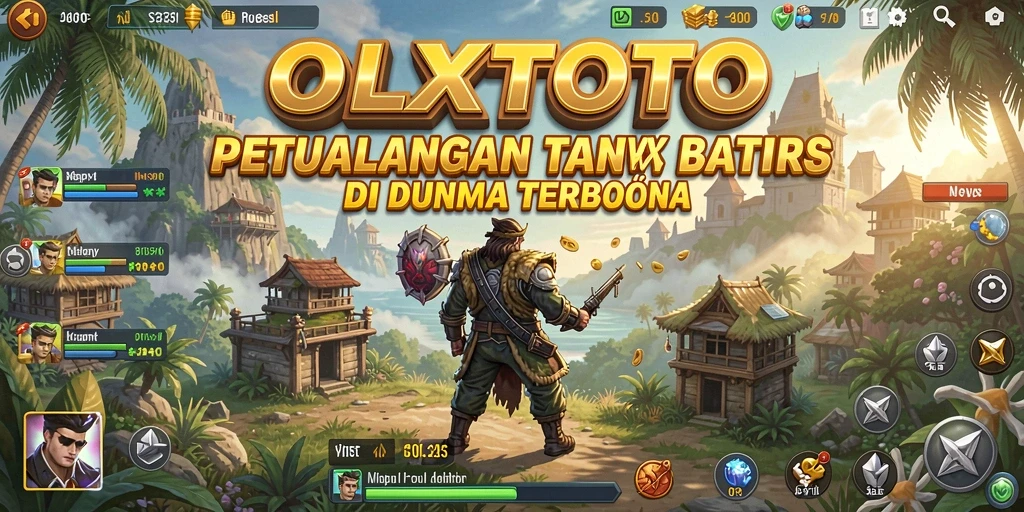 Screenshot OLXTOTO menampilkan gameplay di dunia terbuka yang luas.