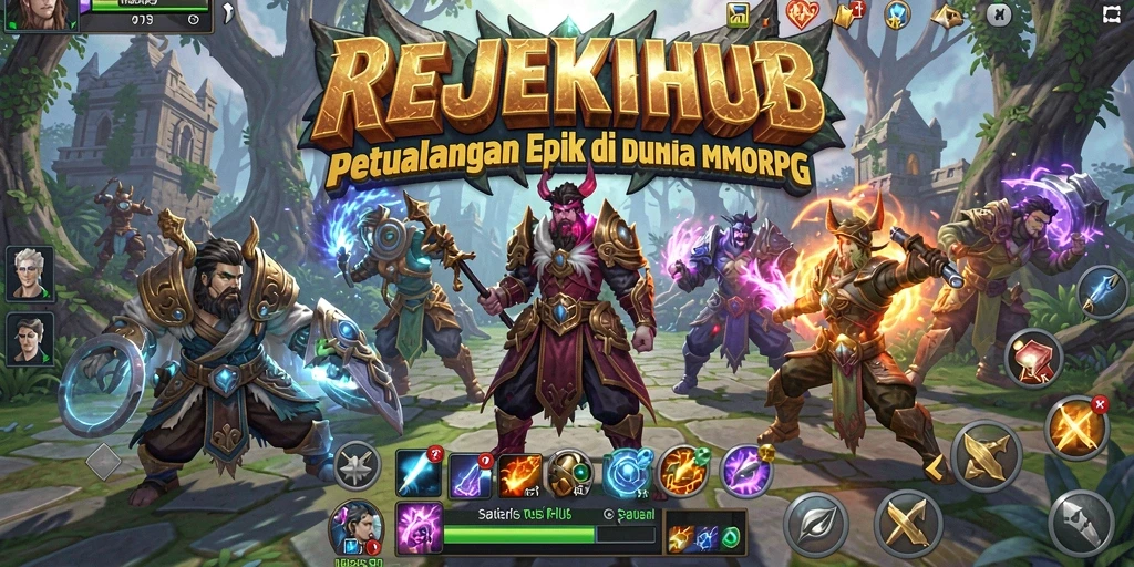 Tangkapan layar REJEKIHUB menunjukkan aksi pertarungan seru di dunia MMORPG.