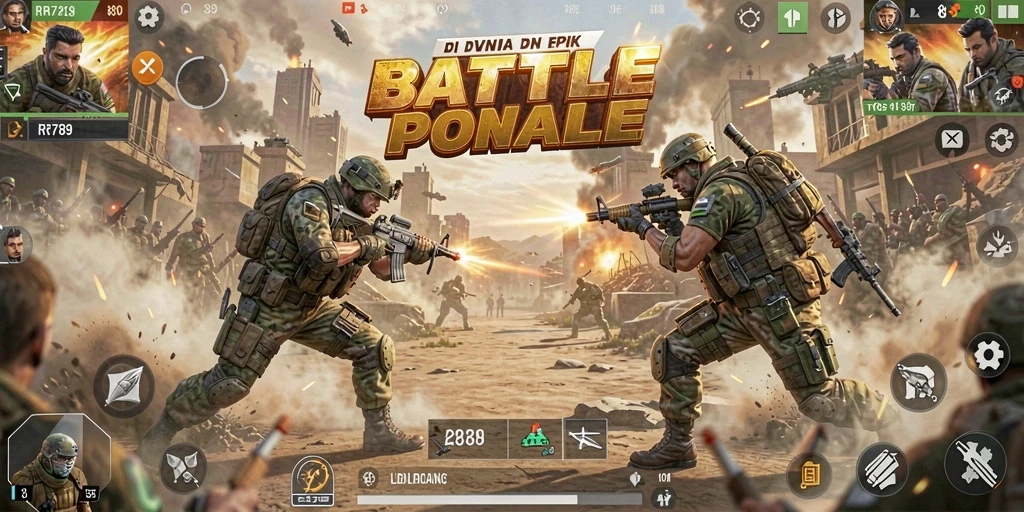 Screenshot gameplay RR789 dengan aksi pertarungan mendebarkan.