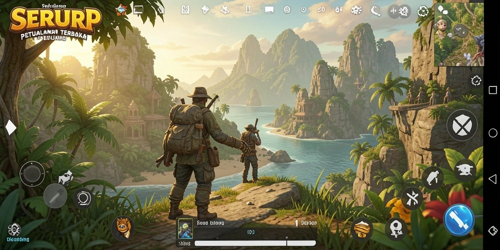 Tampilan menarik dari gameplay SERURP dalam dunia terbuka.