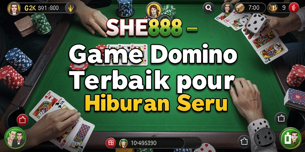 Tampilan gameplay seru di SHE888 dengan aksi Domino yang intens.
