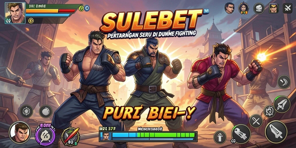 Tampilan permainan SULEBET dengan aksi pertarungan yang intens dan grafis yang menawan.